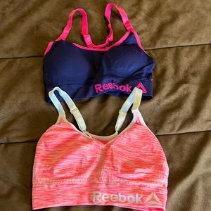 Reebok size small athletic bras. Pack of 2